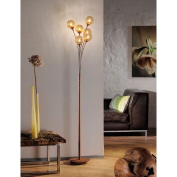 Paul Neuhaus GRETA Staande lamp Roest, 6-lichts