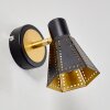 Vantaa Muurlamp Zwart-Goud, 1-licht