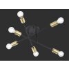 Trio CROSS Plafondlamp Zwart, 6-lichts
