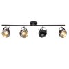 Brilliant RIDER Spotbalk plafond Chroom, Zwart, 4-lichts