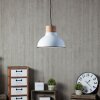 Brilliant Pullet Hanglamp Hout donker, Wit, 1-licht