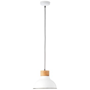 Brilliant Pullet Hanglamp Hout donker, Wit, 1-licht