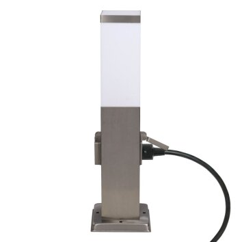 KS Verlichting Fiss Buitencontactdoos, Pad licht Roestvrijstalen kleur, 1-licht