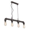 Globo Bayuda Hanglamp Zwart, 4-lichts