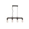 Globo Bayuda Hanglamp Zwart, 4-lichts
