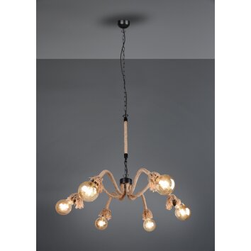 Reality Alva Hanglamp LED Zwart, 6-lichts