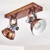 Gudo Plafondlamp Bruin, Brons, 2-lichts