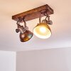 Gudo Plafondlamp Bruin, Brons, 2-lichts