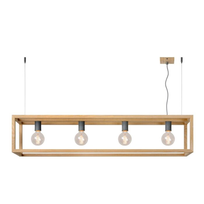 Lucide ORIS Hanger Hout donker, 4-lichts