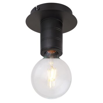Globo HERMINE Plafondlamp Zwart, 1-licht