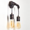 Kolyma Wandlamp Zwart-Goud, 2-lichts