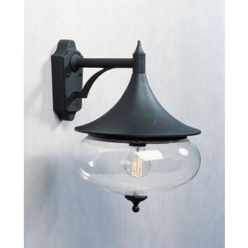 Konstsmide Libra Muurlamp Zwart, 1-licht