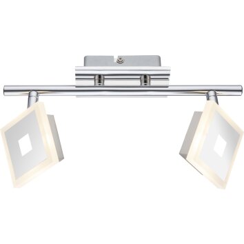 Globo GEROLF Plafond straler LED Chroom, 2-lichts