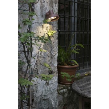 Faro Barcelona Bronx Muurlamp Bruin, 1-licht
