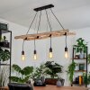 Yaak Hanglamp Bruin, Zwart, 4-lichts