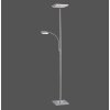 Leuchten-Direkt HANS Staande lamp LED roestvrij staal, 2-lichts