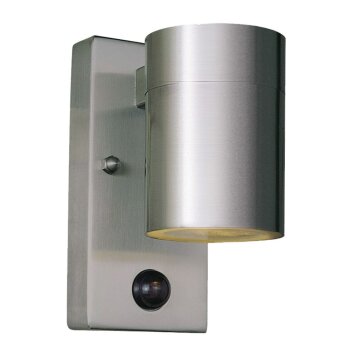 KS Verlichting Downlighter Muurlamp roestvrij staal, 1-licht, Bewegingsmelder