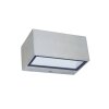 Lutec GEMINI Buiten muurverlichting LED Grijs, Zilver, 1-licht