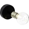 Brilliant Bulb Muurspot Messing, Zwart, 1-licht