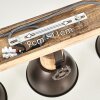 Orny Plafondlamp Antraciet, Hout licht, 3-lichts