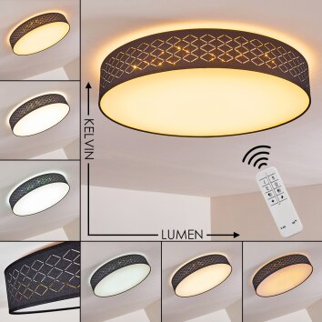 Temuka Plafondlamp LED Wit, 1-licht, Afstandsbediening