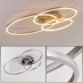 Chilkat Plafondlamp LED Nikkel mat, 1-licht