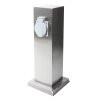 KS Verlichting socket Buitencontactdoos Roestvrijstalen kleur, 1-licht