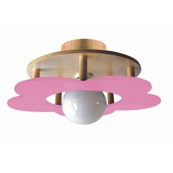 Waldi Fleur petit Plafondlamp Roze, 1-licht