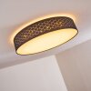 Temuka Plafondlamp LED Zwart, Wit, 1-licht, Afstandsbediening