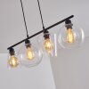 Baudette Hanglamp Zwart, 4-lichts
