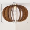 Valkom Plafondlamp Bruin, 1-licht