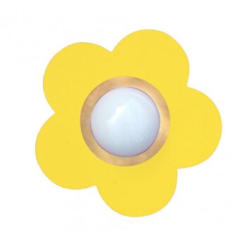 Waldi Fleur petit Plafondlamp Geel, 1-licht