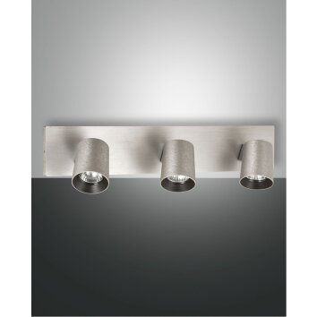 Fabas Luce Modo Plafondlamp Aluminium, 3-lichts