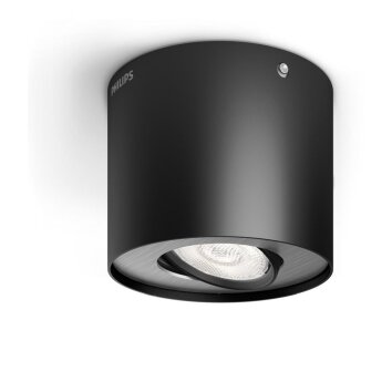 Philips Phase Plafondlamp LED Zwart, 1-licht