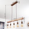 Gondo Hanglamp Bruin, Roest, 5-lichts