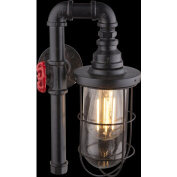 Globo BAYUDA Muurlamp Zwart, 1-licht