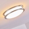 Sora Plafondlamp LED Nikkel mat, Wit, 1-licht