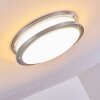 Sora Plafondlamp LED Nikkel mat, Wit, 1-licht