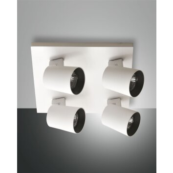 Fabas Luce Modo Plafondlamp Wit, 4-lichts