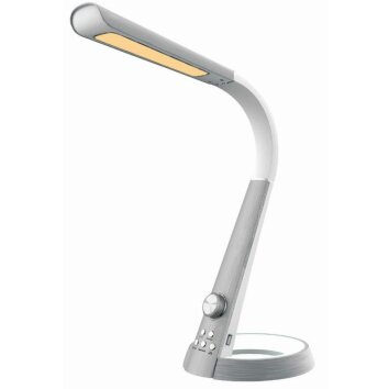 Globo PINJU Tafellamp Zilver, 2-lichts, Kleurwisselaar