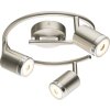 Globo COMORE Spot lamp spiraal LED Nikkel mat, 3-lichts