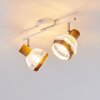 Bariloche Plafondlamp Chroom, Wit, 2-lichts