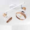 Bariloche Plafondlamp Chroom, Wit, 2-lichts