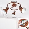 Tina Plafondlamp Roest, 3-lichts