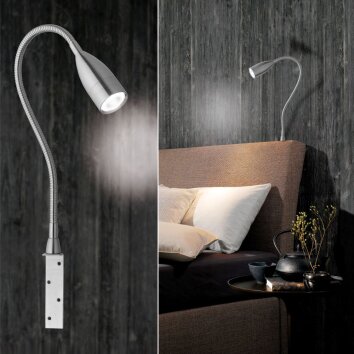 Honsel Sten Bedlamp LED Nikkel mat, 1-licht