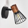 Errested Muurlamp Hout donker, Zwart, 1-licht