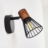Errested Muurlamp Hout donker, Zwart, 1-licht