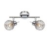 Globo Bolt Plafond straler LED Chroom, 2-lichts