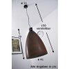 Industria Hanglamp Zwart, 1-licht