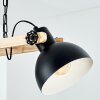 Chetco Hanglamp Hout licht, Zwart, 3-lichts